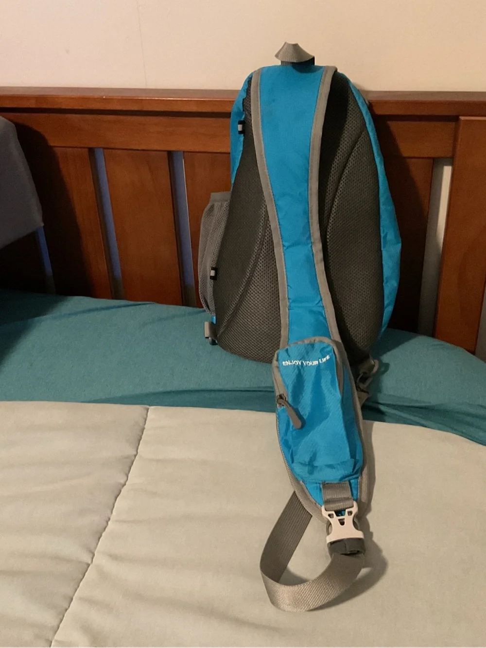 Unbranded Teal Sling Belt Bag for Men - Hands-Free Daily Carry